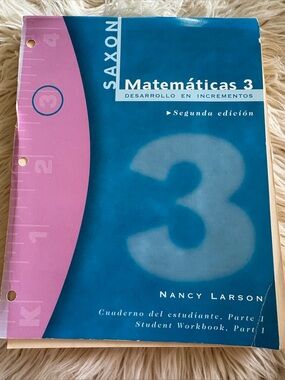 Saxon Mathematics 3 Matematicas Homeschool Student Workbook Spanish 2nd Ed Math